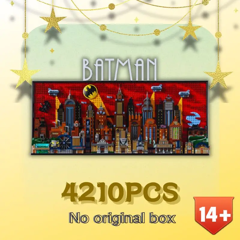 4210 Stück Souvenirs MOC Serie Bausteine Spielzeug Gotham City Animierte Ausgabe Geburtstag Urlaub