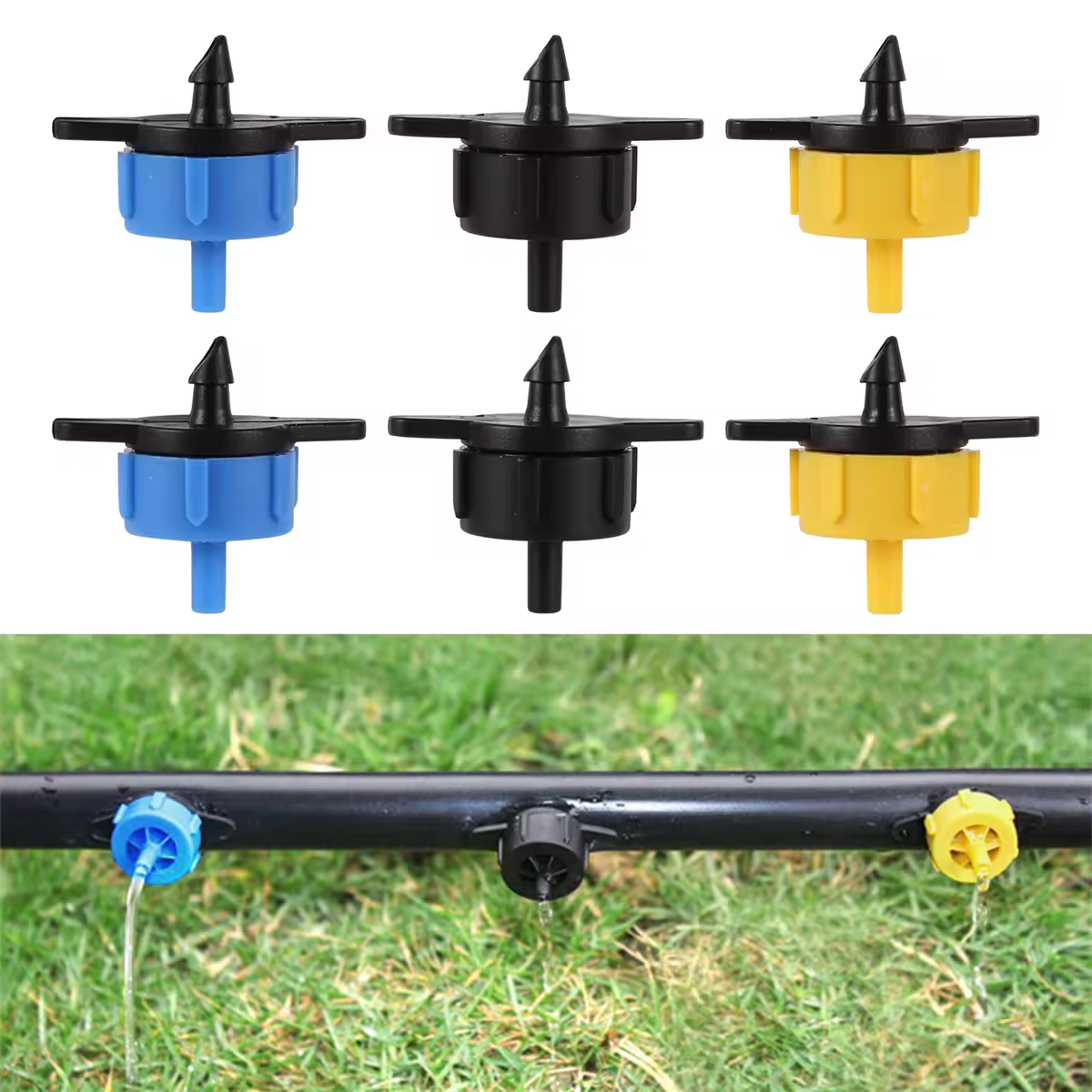 Pressure Compensating Dripper 2L/H 4L/H 8L/H Garden Orchard Micro Irrigation Emitter Agriculture Watering Pipe Fitting 20/100Pcs