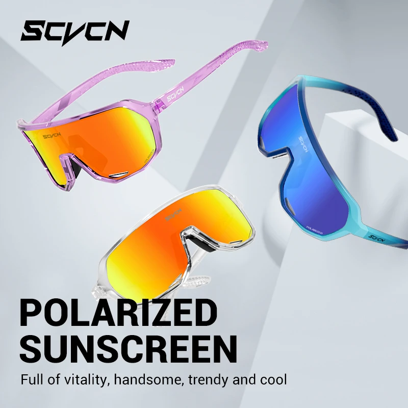 SCVCN موضة جديدة الاستقطاب النظارات الشمسية الرجال النساء القيادة النظارات الشمسية السفر عطلة الشارع UV400 حجب