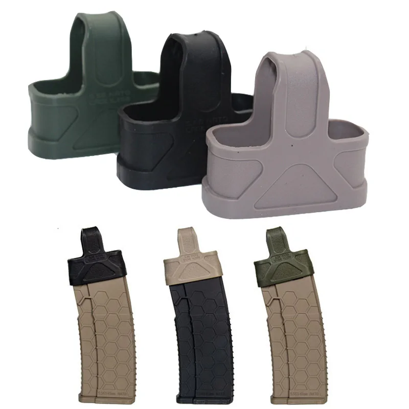 1PCS Tactical 5.56 Magazine Pouch Rubber Holster Glove Sleeve Cover M4 Mag Pouch Holder Carry Case Hunting Shooting Accessory