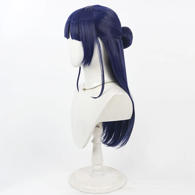 อะนิเมะพริตตี้เคียว อาโอคาเซะ นานะ คอสคอสเพลย์วิกผมปาร์ตี้ฮาโลวีนอุปกรณ์ประกอบฉากผมสังเคราะห์เส้นใยทนความร้อน + หมวกวิกผม