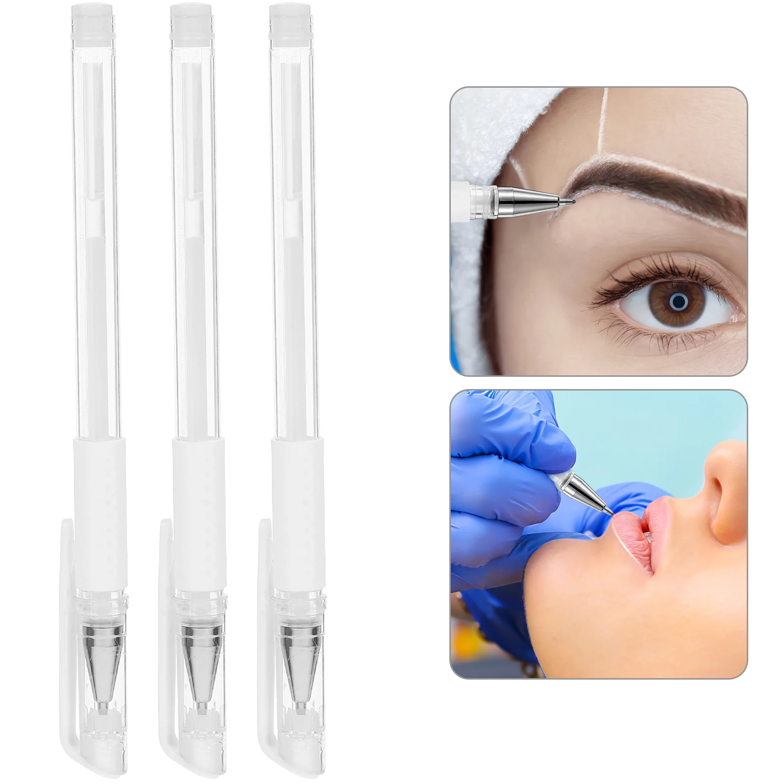 3 Pcs Skin Marker Razor Tool Eyebrows Pen Permanent Microblading Marking Pens Tattooing Shape