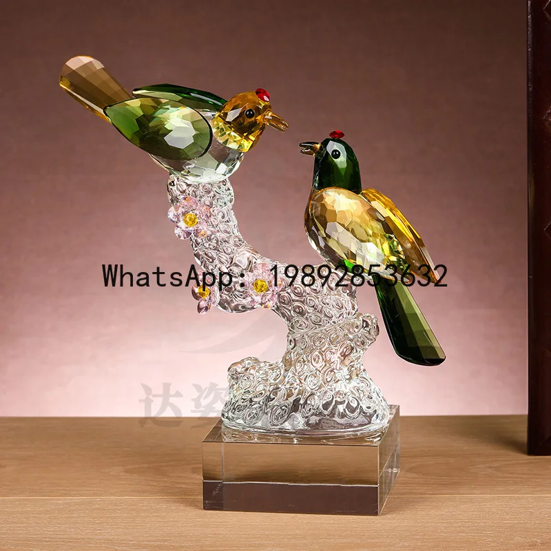 

PYJ crystal glass crafts magpie bird ornament living room bedroom home decoration