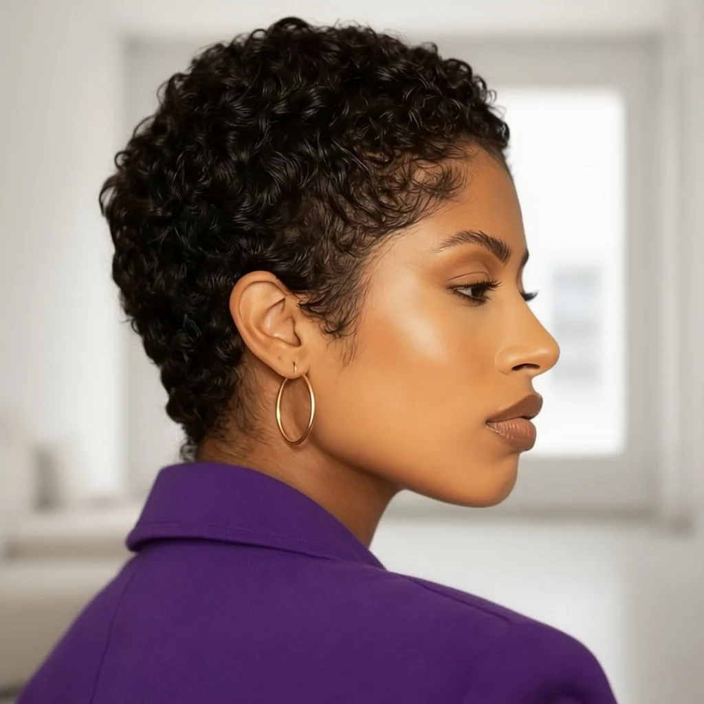 

Парик из бразильских человеческих волос с стрижкой пикси, кудрявый вьющийся парик, короткий многослойный парик для женщин, парики машинного производства