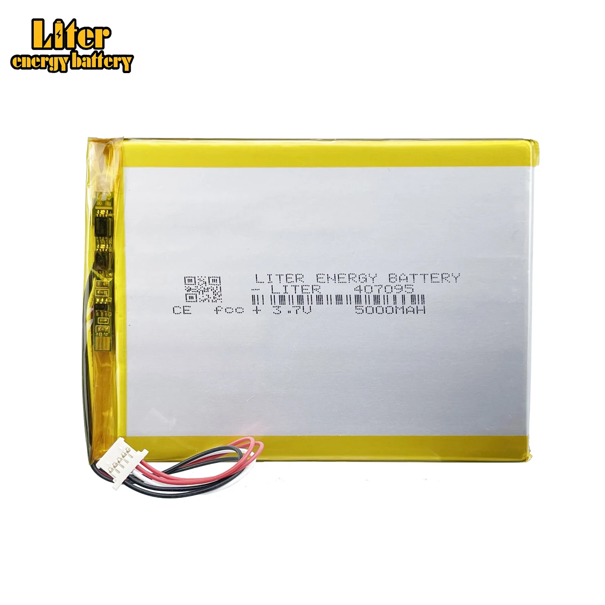 Złącze 5-przewodowe Bateria litowo-polimerowa 3,7 V 407095   5000MAH automat do gier MP3 MP4 MP5 bateria litowa nawigator GPS