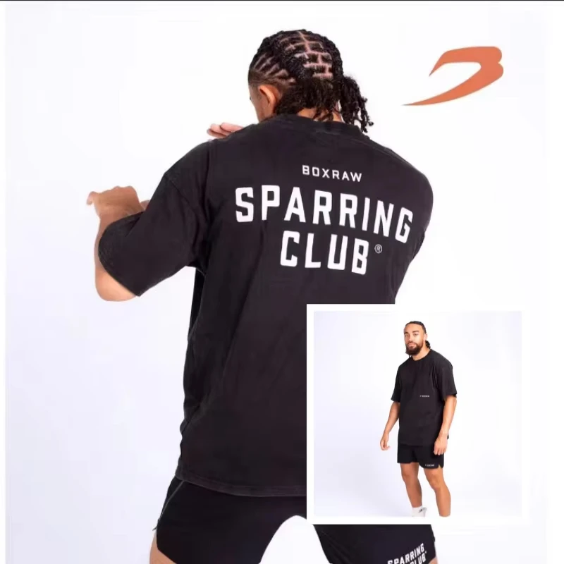 الملاكمة الأمريكية قصيرة الأكمام الفارسي راؤول جديد الملاكمة دعوى البريطانية فضفاضة القتال الاتجاه العلامة التجارية 2025 الصيف الرجال النساء تي شيرت