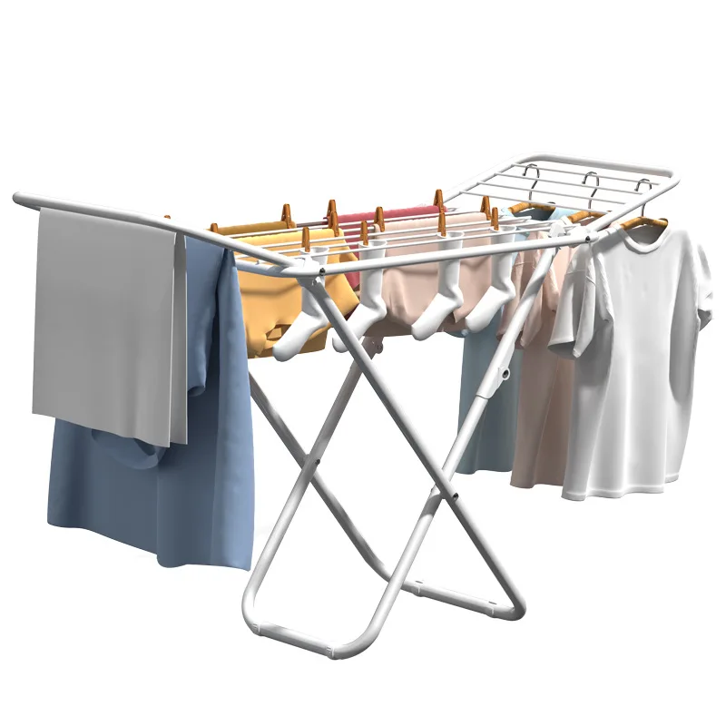 Aoliviya Floor Folding Clothes Rack Indoor Balcony Wing-Shaped Simple Household Towels Cool Quilt Rod Outdoor Drying Rack