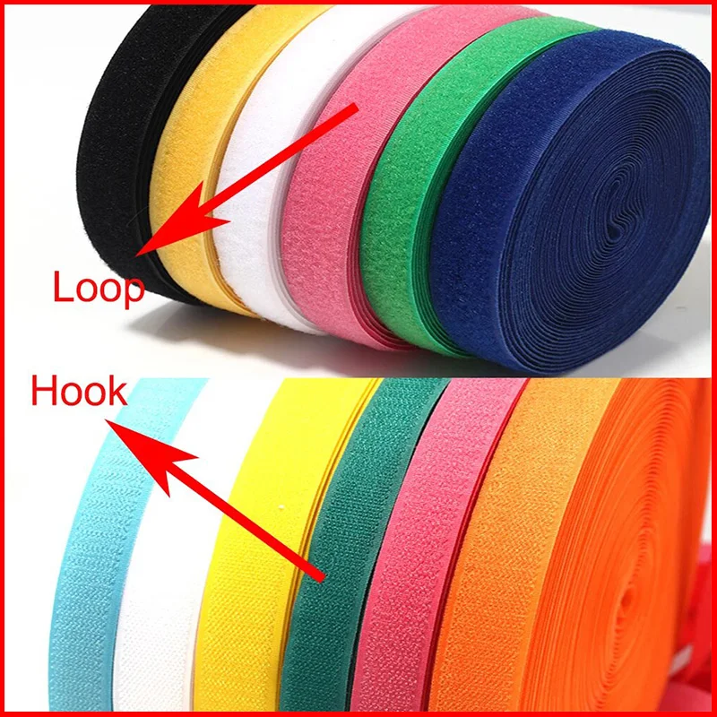 5Meter/Pair Colorful Velcros Non-adhesive Hook and Loop Fastener Tape Magic Nylon Strap Home DIY Sewing Craft Accessories 20mm