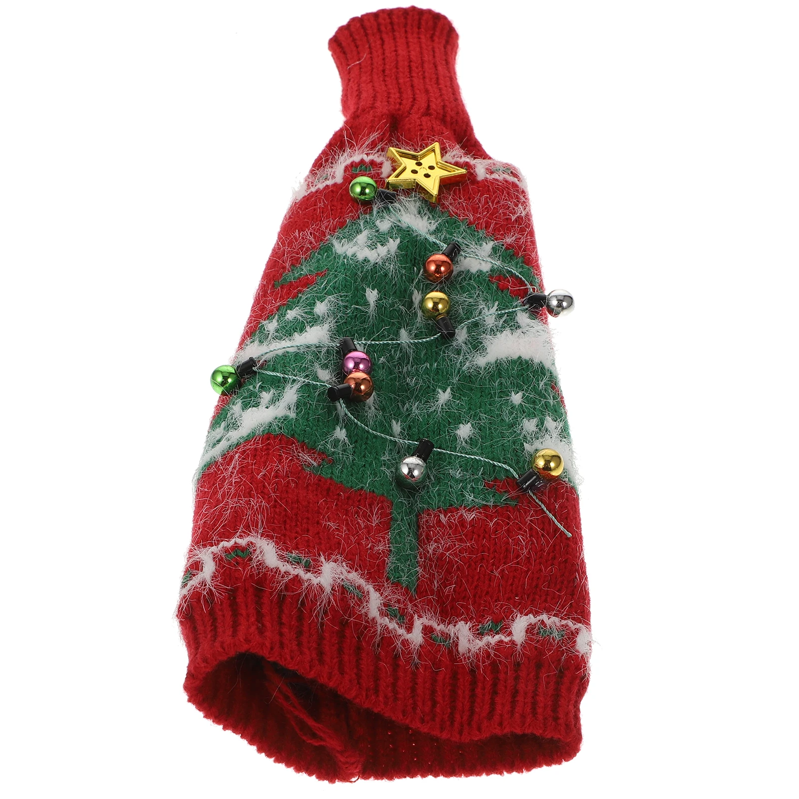 

Christmas Table Decoration Bottle Set Sleeve Knitted Holder Cover Carrier Covers