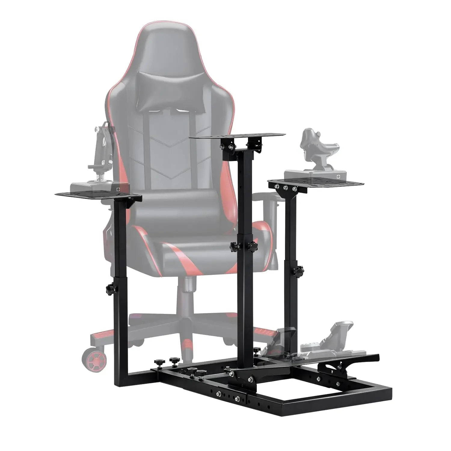 Flight Sim Stand with 3 Multiple Shift Lever Panels Fit for Logitech G27 G29 X52 X56, for Thrustmaster, Flight Simulator