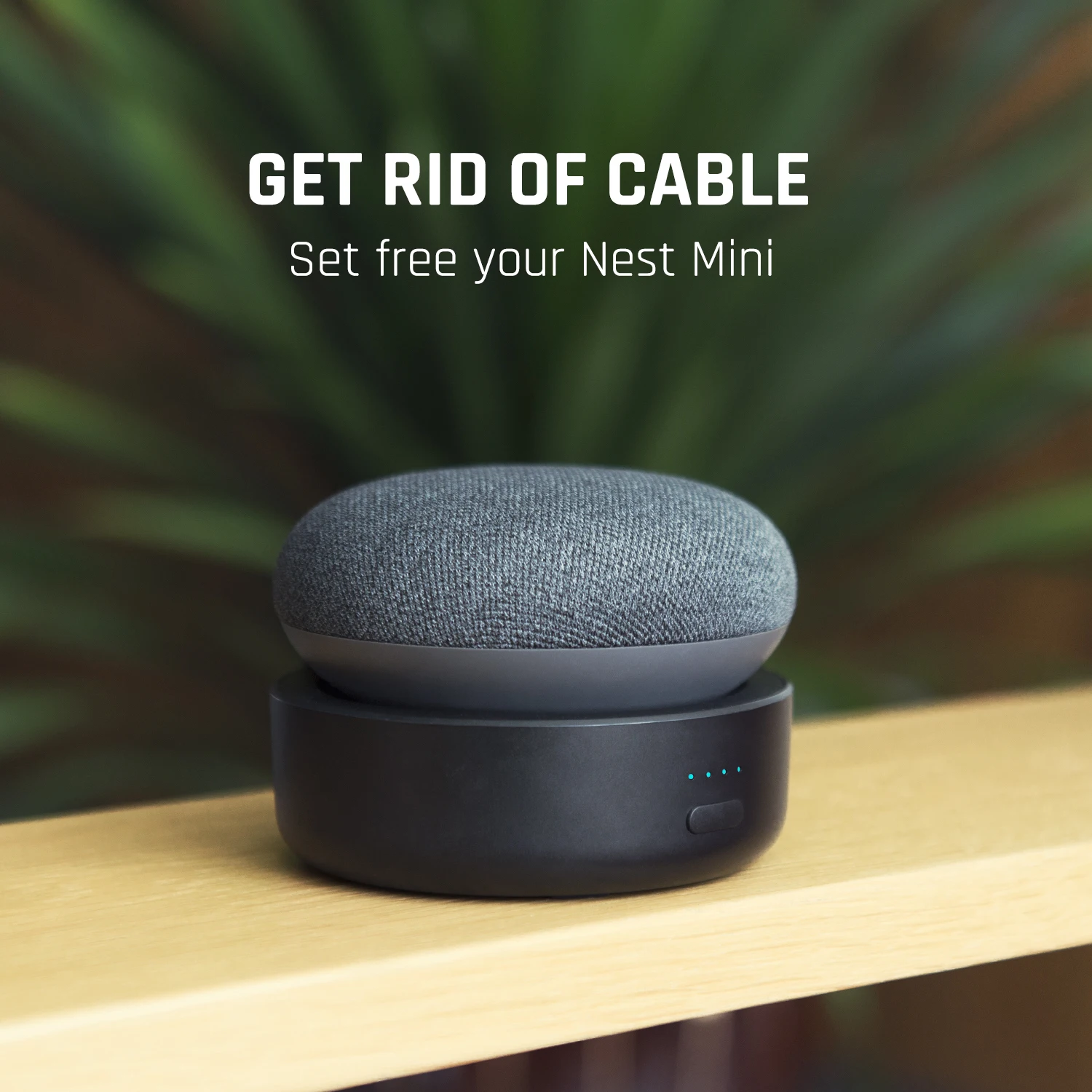 

N2 Wireless Power Base for Google Nest Mini 10000mAh Battery for 24H Playtime Plug and Play Portable Speaker Dock