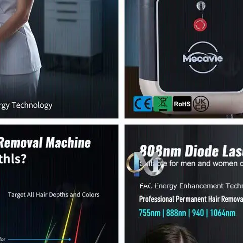 2026 Professional 5-Wavelength Diode Hair Removal Machine,755/808/830/940/1064,Painless Permanent Body Epilator Salon Equipment