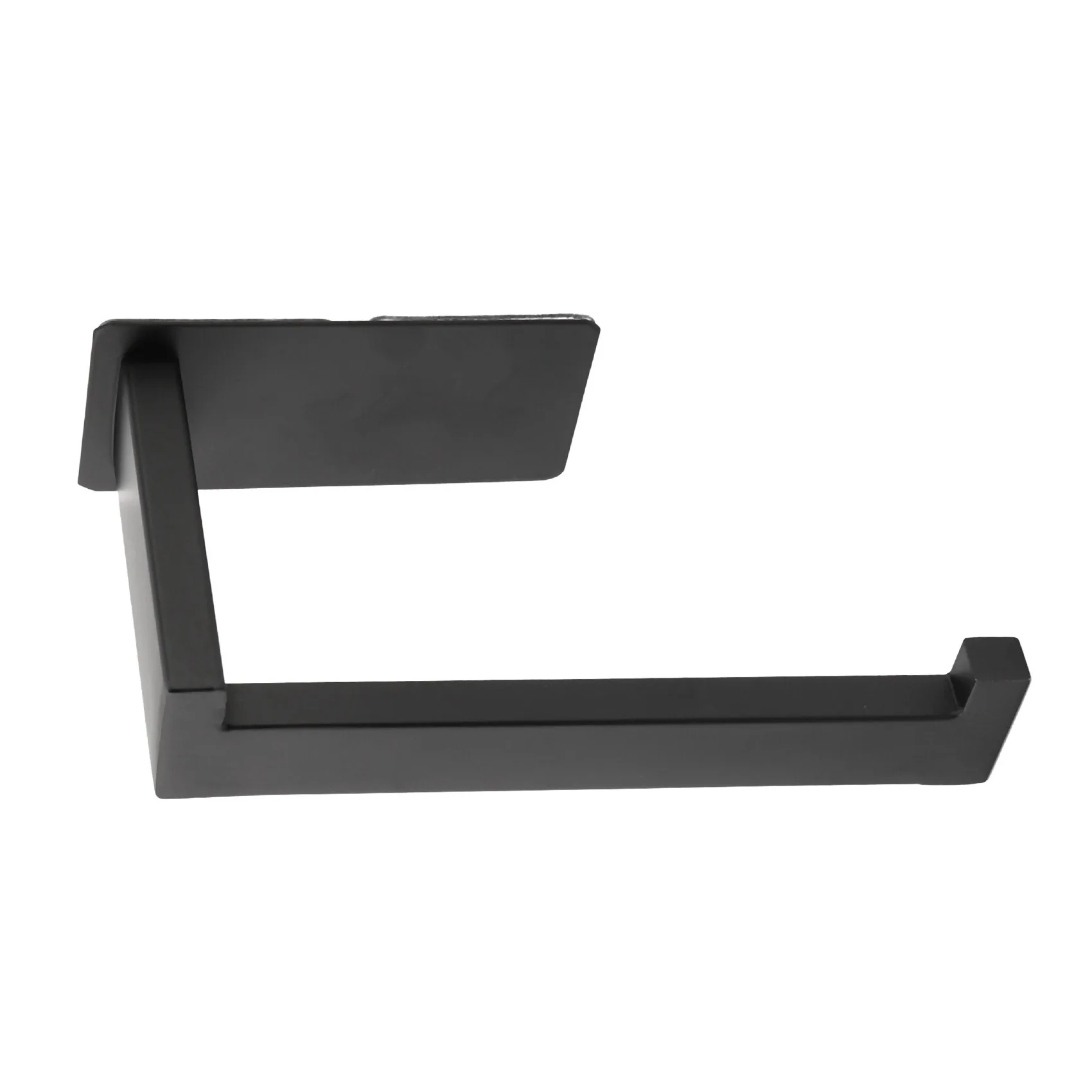 

Matte Black Stainless Steel Self-Adhesive Toilet Paper Holder Wall Mount Roll Dispenser with 4 Hooks 14x7.5cm