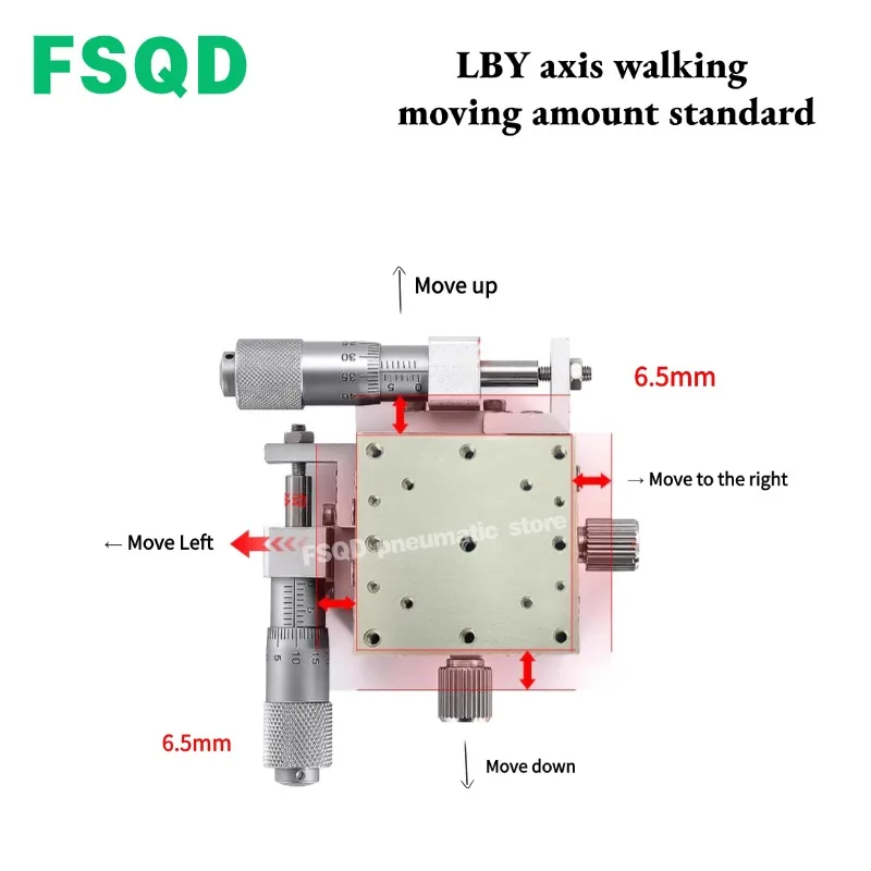 XY-axis high-precision manual fine-tuning stainless steel guide rail sliding platform SRB20UU LBX40/LBY40-L-C-R LBX60/LBY-L-C-R