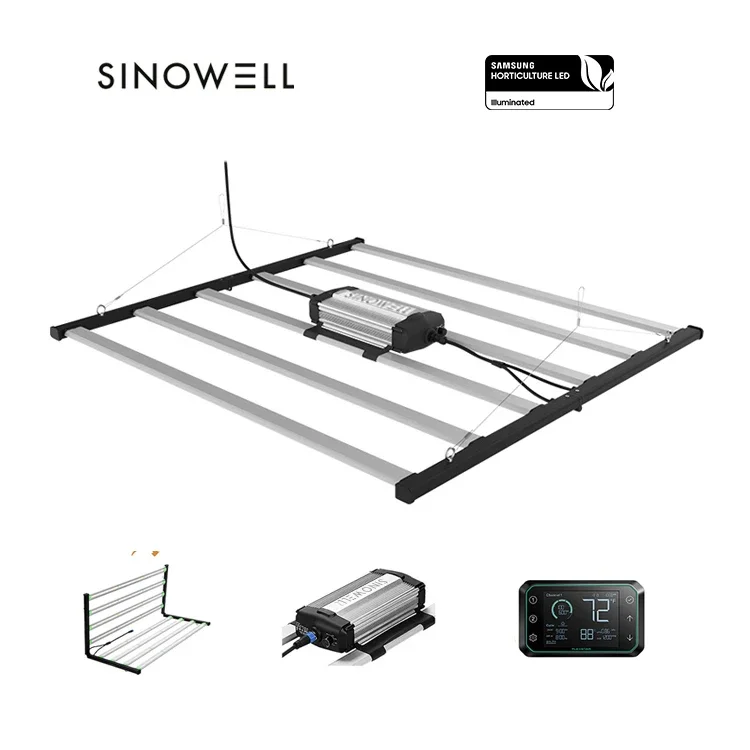 

SINOWELL 645 Вт 6 брусков 1800Umol/s 2,8 Umol/J 301b полный спектр 5-летняя гарантия для коммерческой теплицы