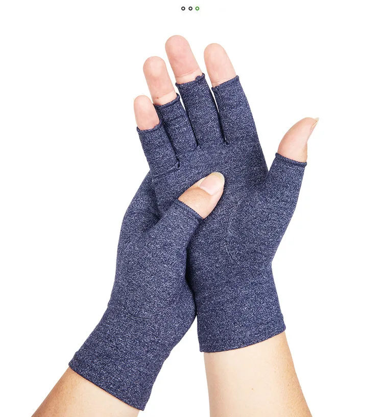 Vive – Guanti Compressione Per Artrite E Tunnel Carpale (Senza Dita, Unisex, Taglia M, Nero)