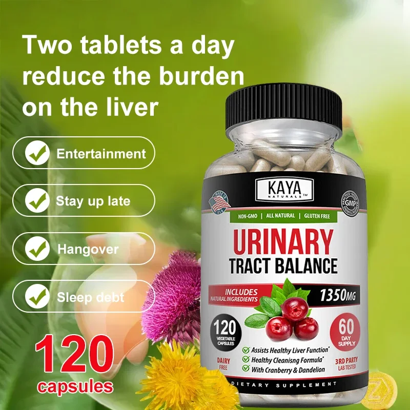 Urinary Tract Balance - D-Mannose, Cranberry - 120 Veggie Capsules 1350 mg Pure, Potent, Gut Cleansing, Healthy Liver Function