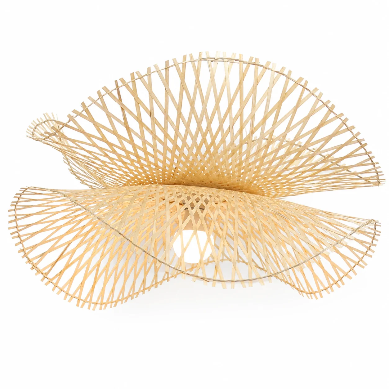 JOYINLED 35/45/55cm E27 Modern Bamboo Handmade Wicker Rattan Lighting Chandelier Lamp Restaurant Dining Room Bedroom Teahouse