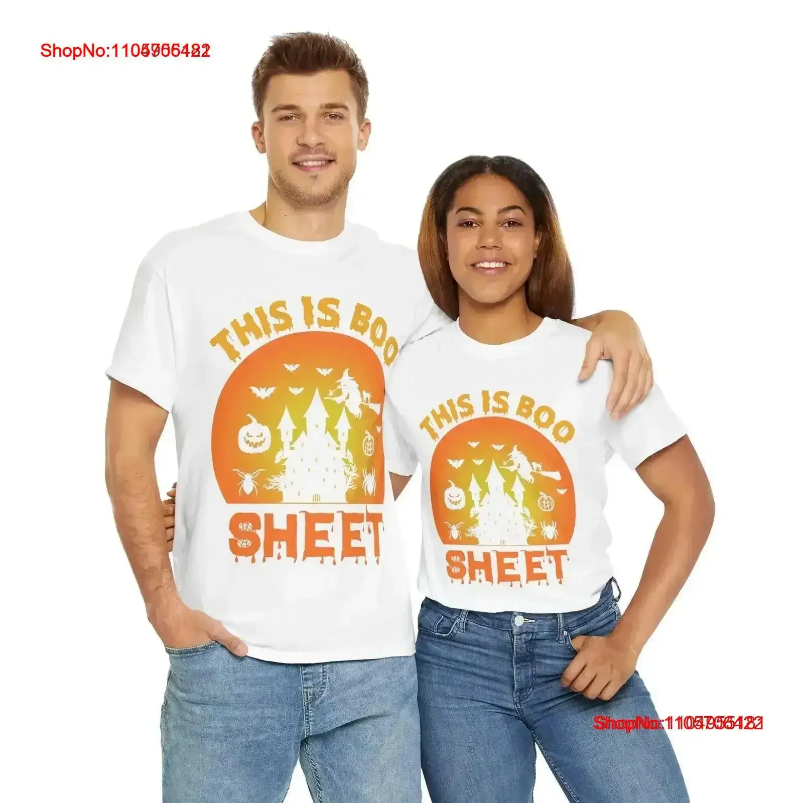 This is boo sheet halloween T Shirt pumpkin vintage Washed Comfortable Top For Everyday Wear Versatile fashion Stretched Soft