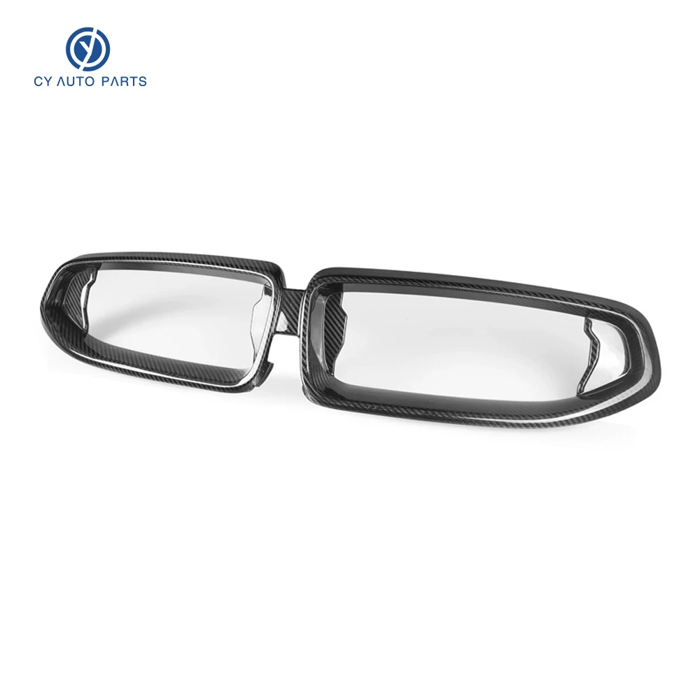 For BMW 2 Series G42 2 Door Coupe 2022-2025 MP Style Real Dry Carbon Fiber Front Kidney Grille Frame Trim Cover