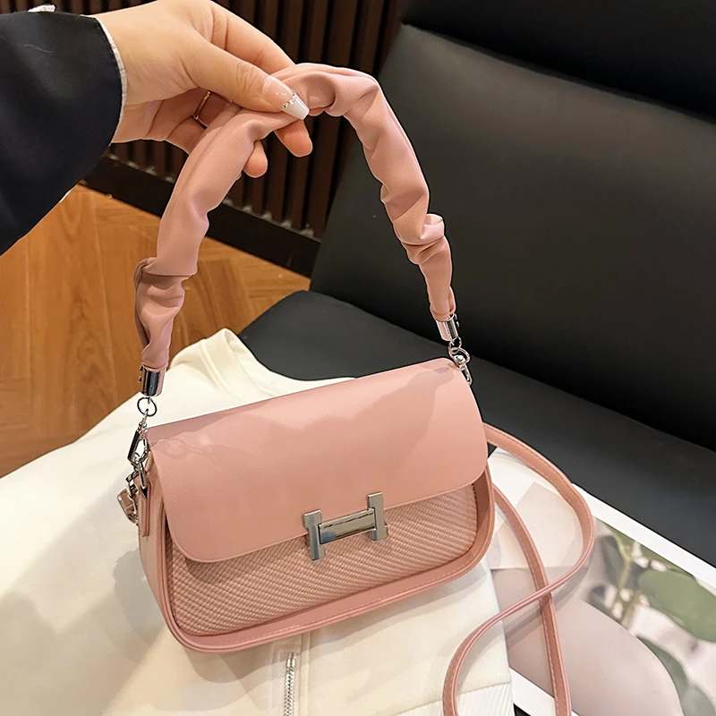 

Casual Simple Vintage Fashionable Bag For Women Crossbody Handbag Trendy Letter Logo Leather Classic Designer