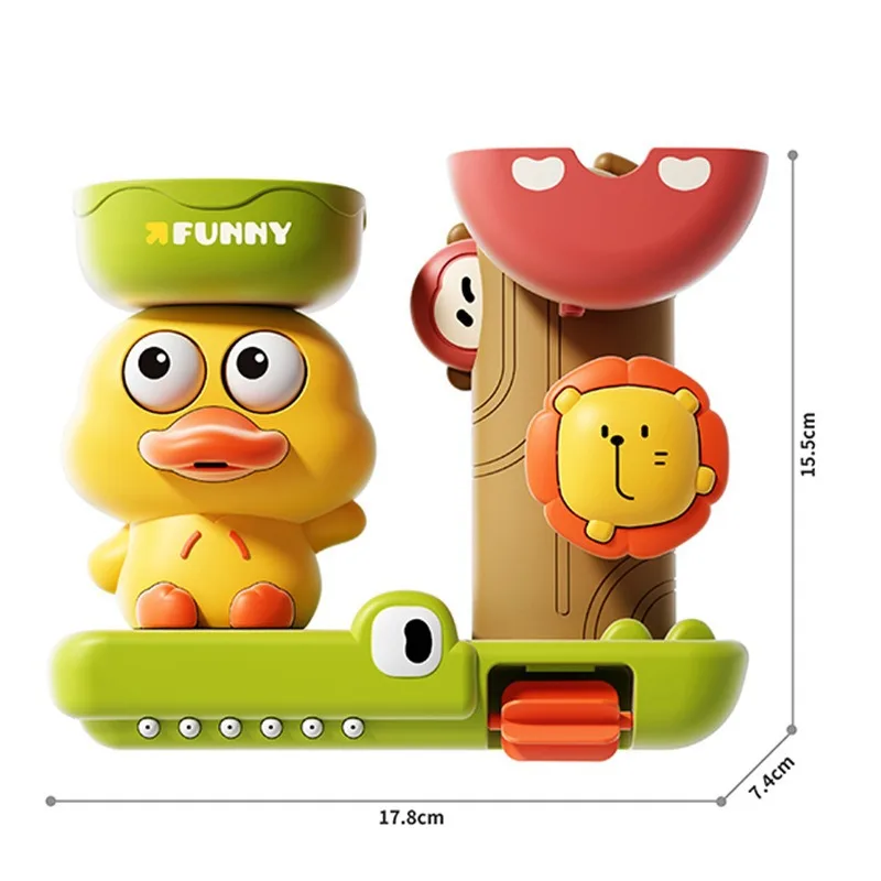 Cartoon schattige eend kinderbadkamer badspeelgoed muurhangende zuignap roterend plezier zomer baby water spelen interactieve set