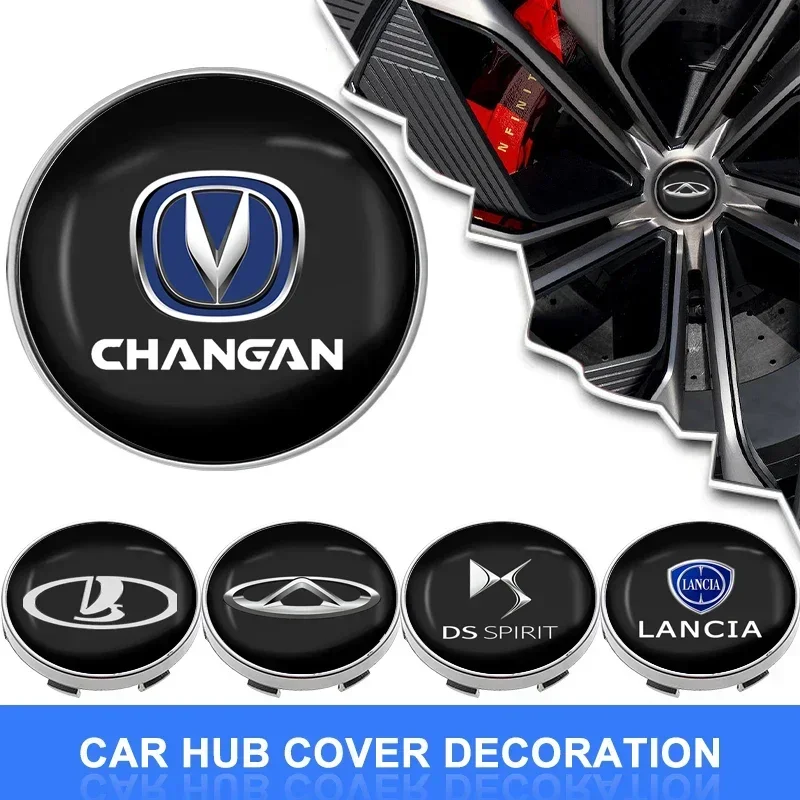 Car Wheel Center Hub Caps Vehicle Tyre Tire Rim Cover Sticker Decorations for Kia Telluride Seltos Optima Forte Ceed K5 K4 K2 K3