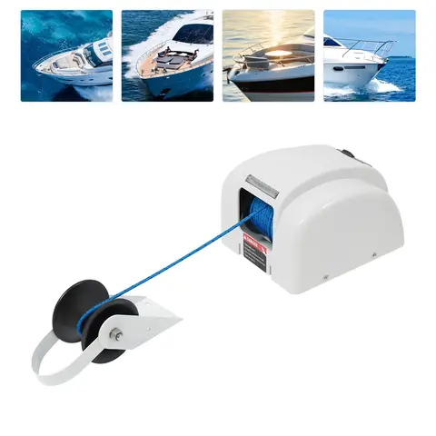 12V Electric Anchor Winch 45LBS Load Capacity Boat Winch with Remote Control Marine for Dropping Anchor Operations