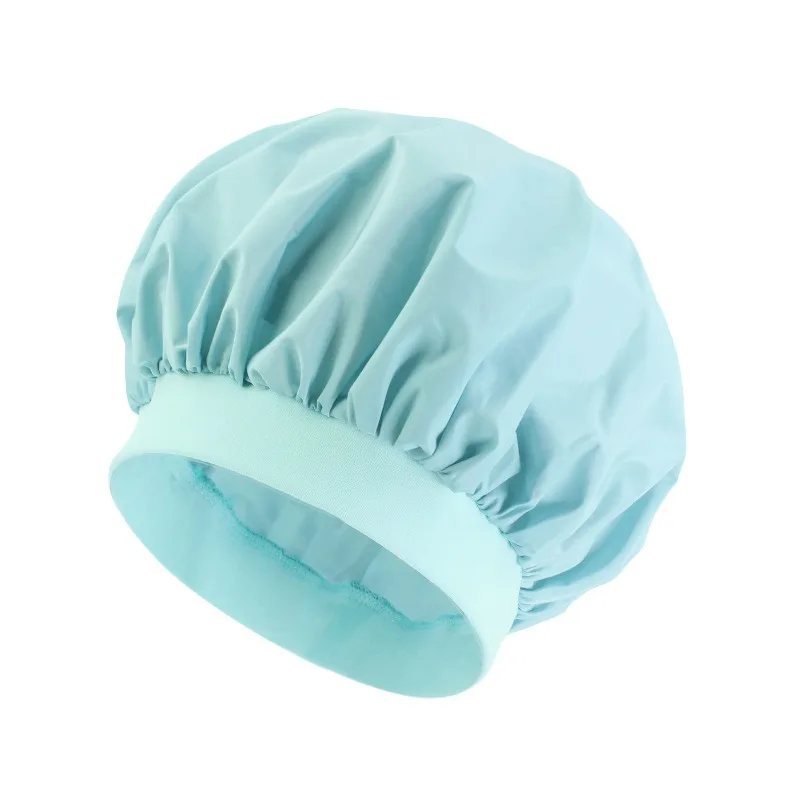 Women Waterproof Bath Hat Elastic Shower Hair Covers Bathing Caps Beanie Beauty Perm Cap Dustproof Hair Cap Bathroom Accessories