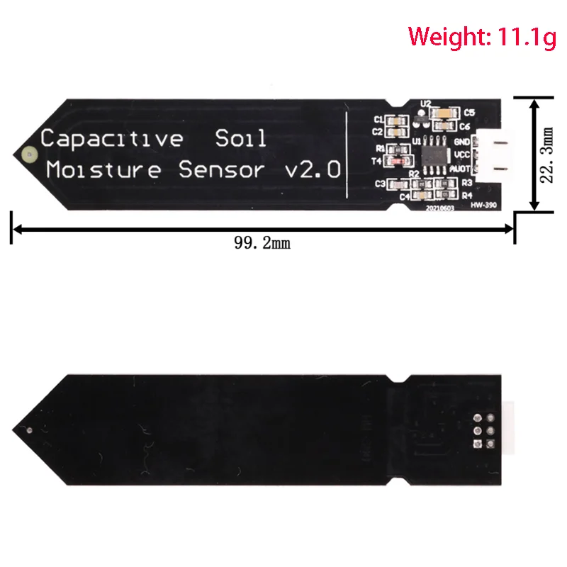 Capacitieve bodemvochtsensor Niet-corrosief Brede spanningsbediening Gratis draad