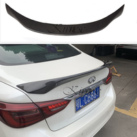 Rear Trunk Spoiler Tail Wing For Infiniti Q50 Carbon Fiber Spoiler 2014 2015 2016 2017 2018