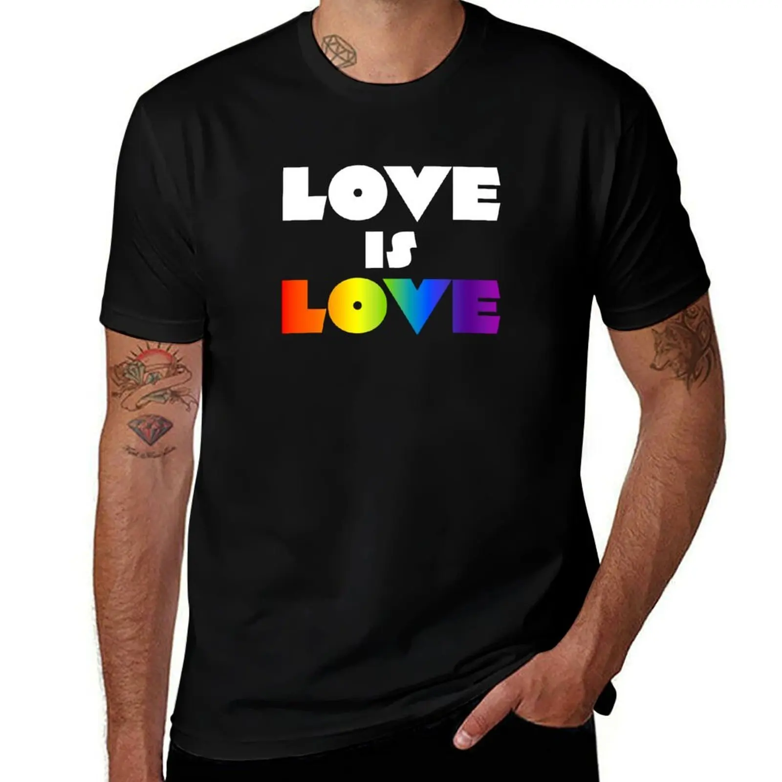 

Love Is Love V2 T-Shirt man clothes for a boy affliction shirts vintage t shirt men