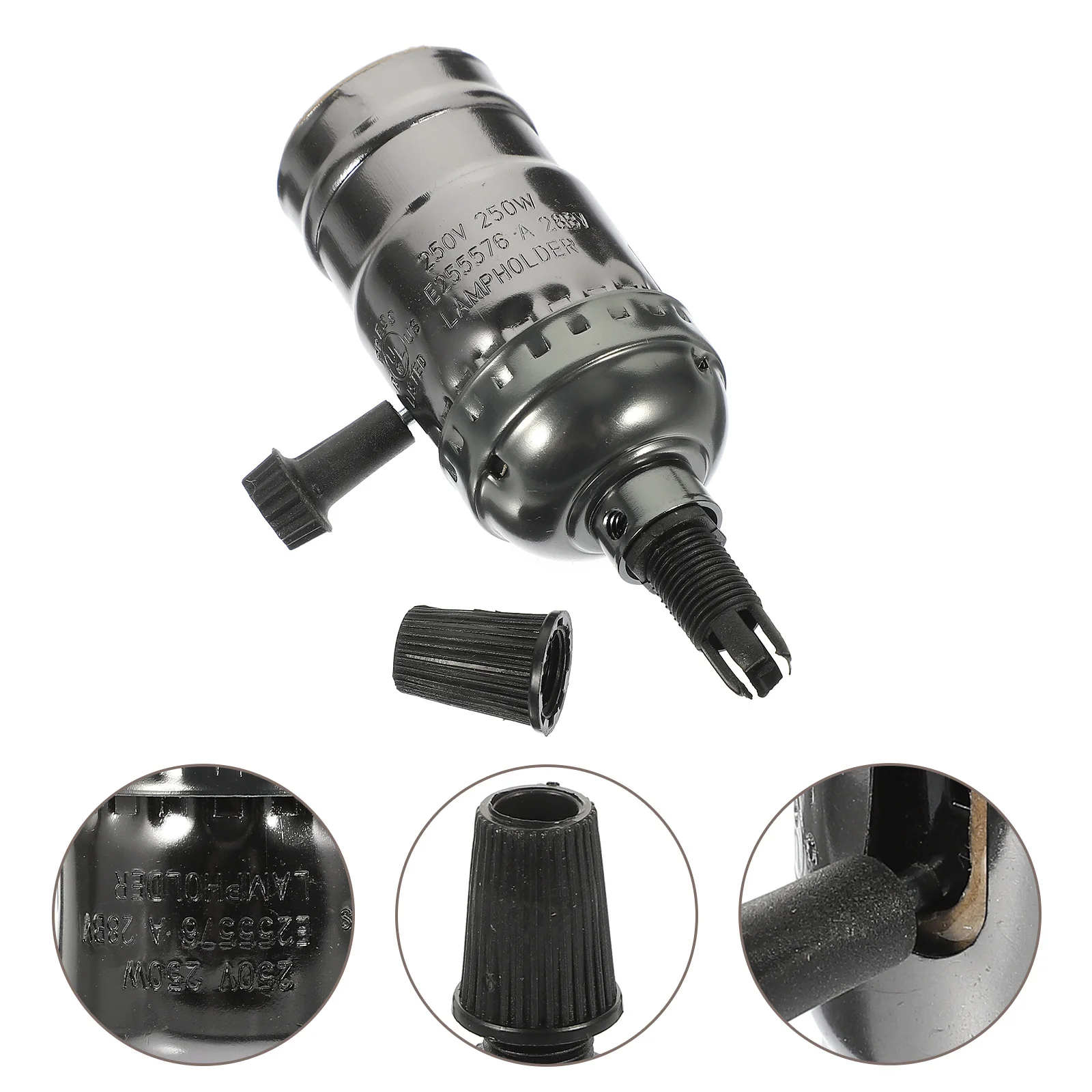 E27 E26 حامل مصباح خمر ضوء لمبة قاعدة صلابة عالية مقبس آمن صالح لطاولة السقف الجدار طقم تصليح المصباح #6