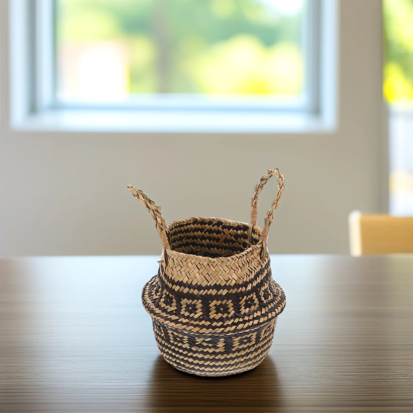 

Folding Handheld Flower Pot Rustic Woven Storage For Fresh Dried Flowers Indoor Plants Home Decor Planter Basket