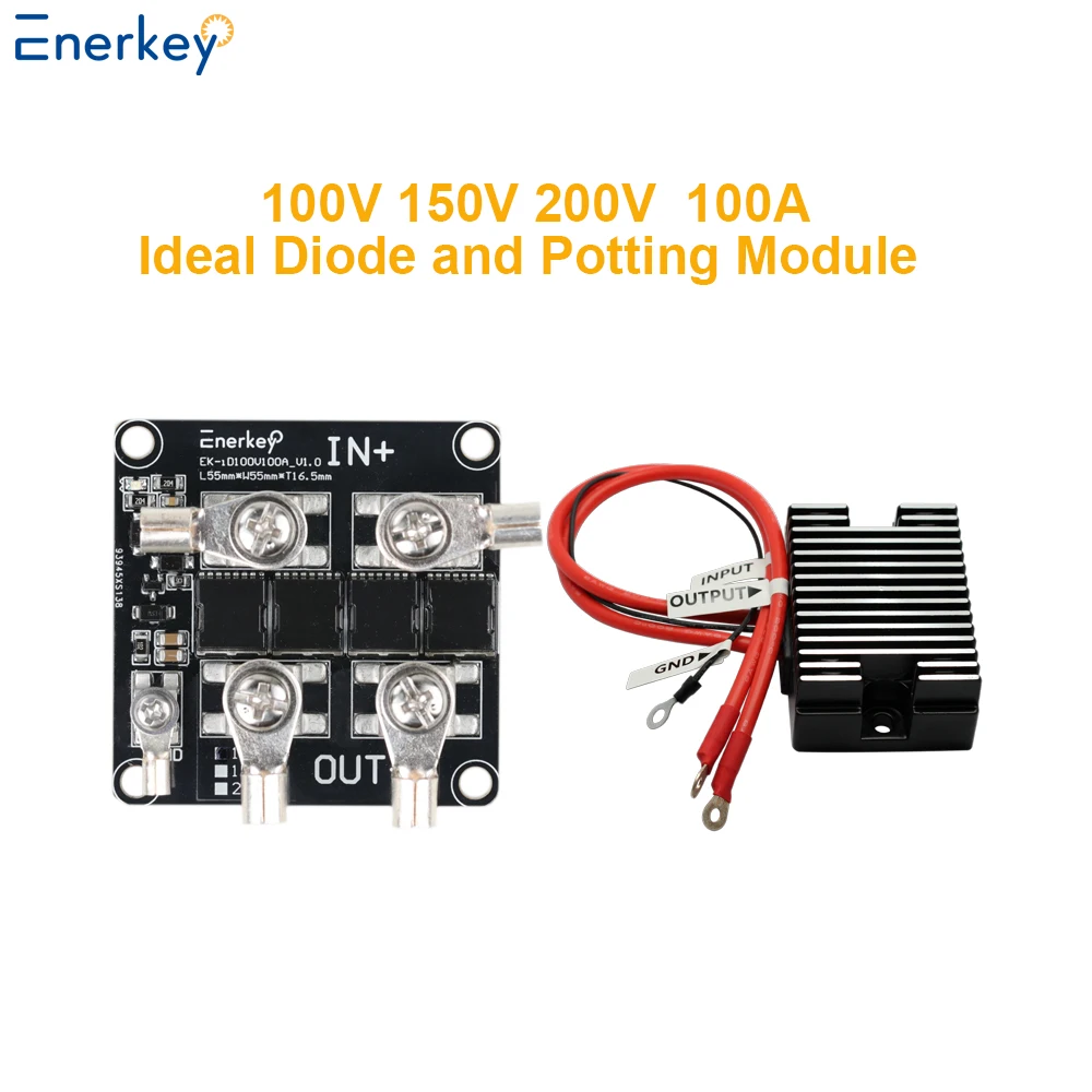 Enerkey 100V 150V 200V 100A High Current Ideal Diode Module For Solar Controller Backflow Prevention Power Swtich Module