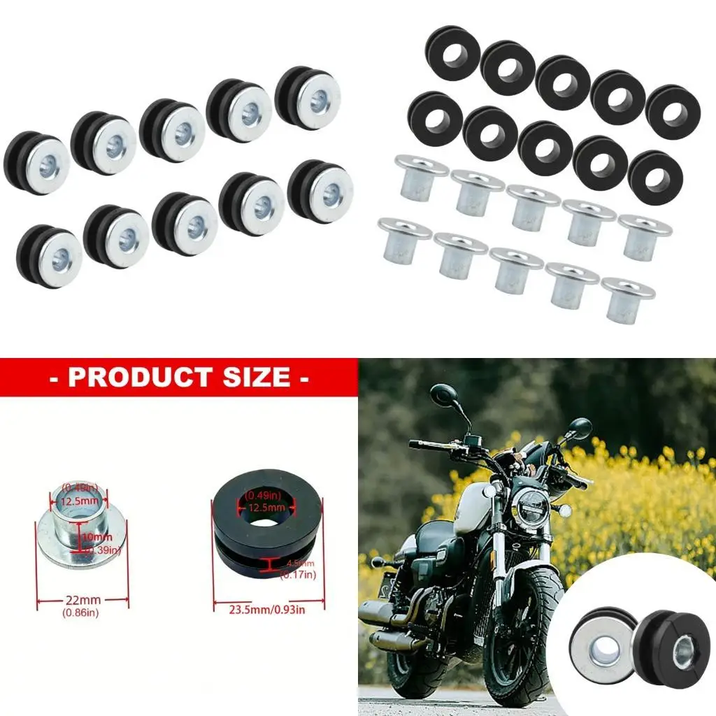 10mm Motorcycle Shock Absorbers Buffer Rings Grommets Improved Vibration Damping