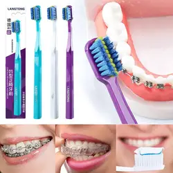 Professional Orthodontic Toothbrush Soft Bristle Interdental Brush Orthodontic Braces Brush For Adult Oral Hygiene Care Tool 1pc