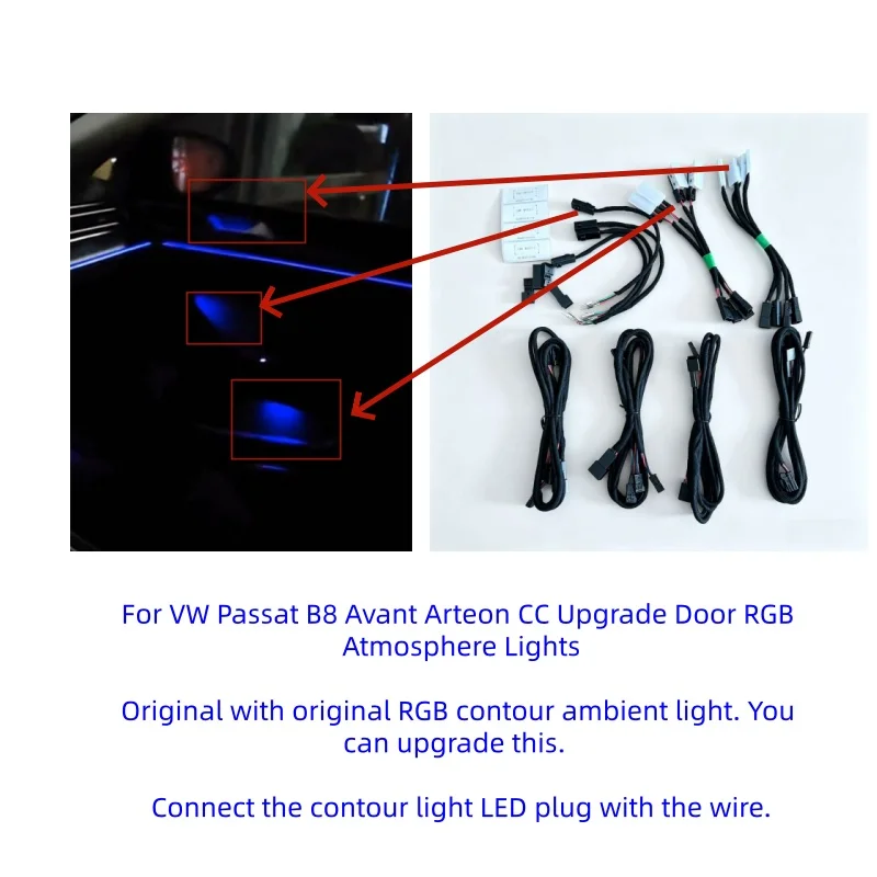 For VW Passat B8 Variant Arteon CC Upgrade Door RGB Atmosphere Light