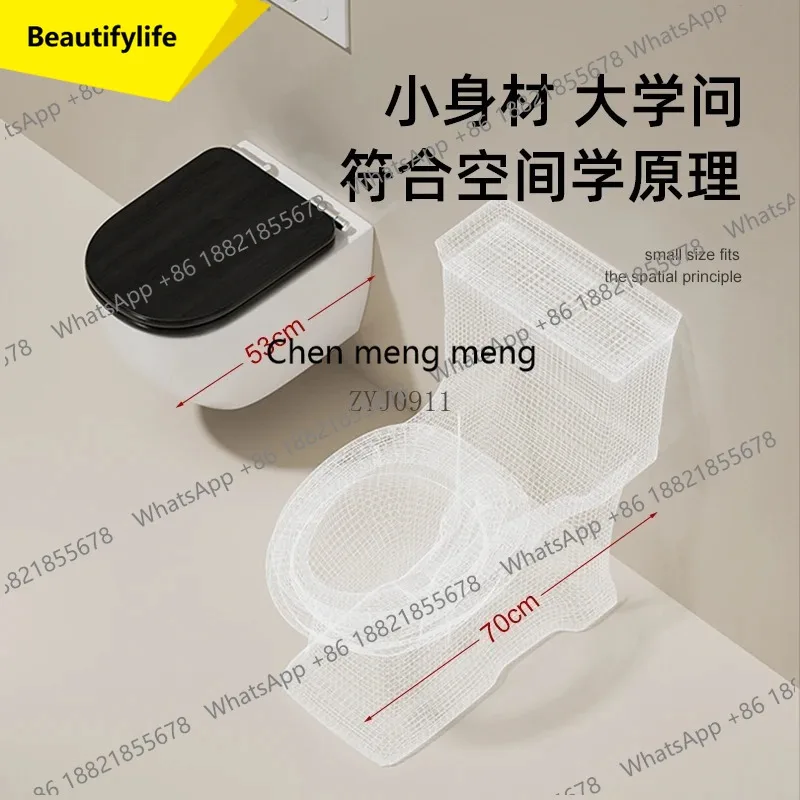 

M07 Wall-mounted toilet household wall-mounted hidden water tank wall row embedded hanging solid wood cover toilet