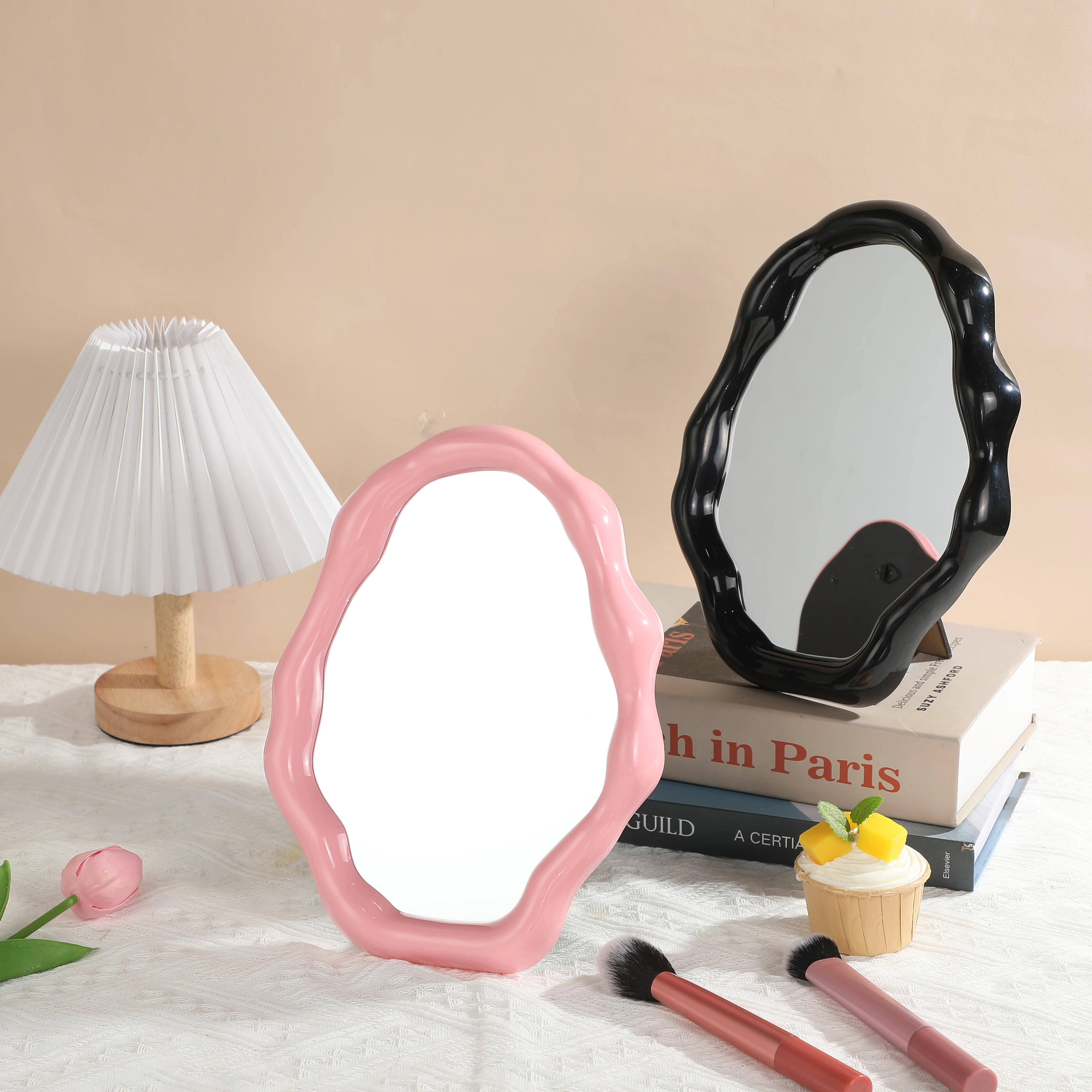 Irregular Standing Mirror Desktop Makeup Mirror Decorative Vanity Mirror Room Decor Aesthetic Cosmetic Home Decor 벽 인테리어 대형 거울