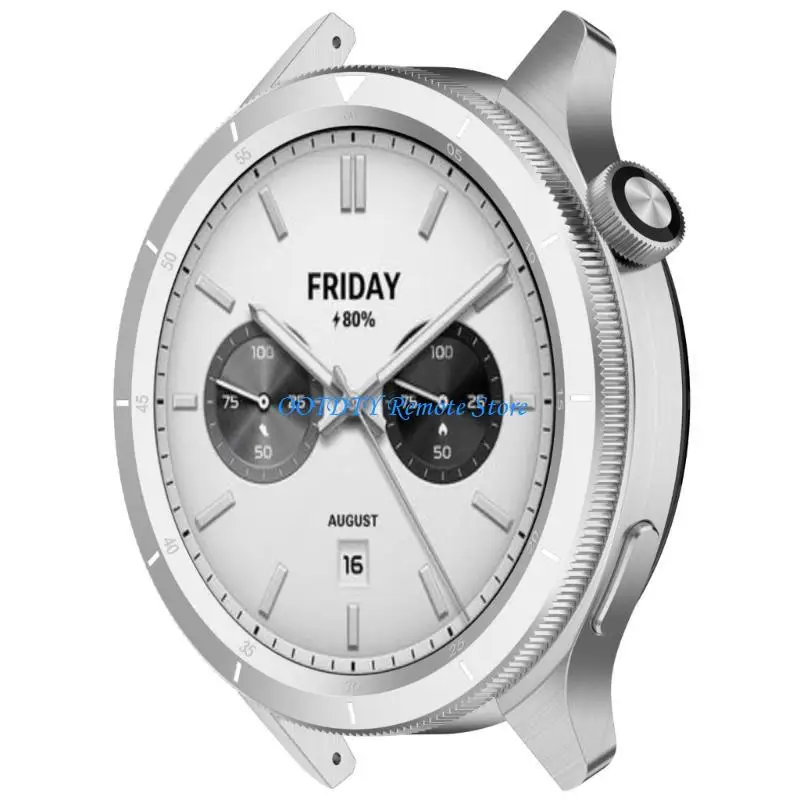 

Metal Bezel Featuring a Protective Tempered Glass Screen Cover Steel Bezel Replacement Watch Accessories for 3/4