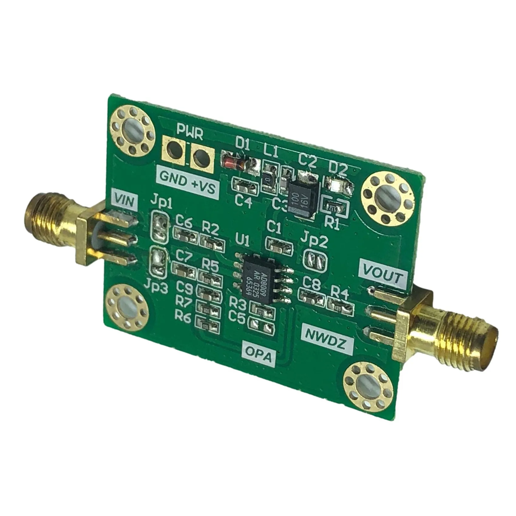 Módulo RF AD8009 Amplificación de retroalimentación de corriente 1GHz 5500V/Us Amplificación de pulso de alta corriente de baja distorsiónN01R