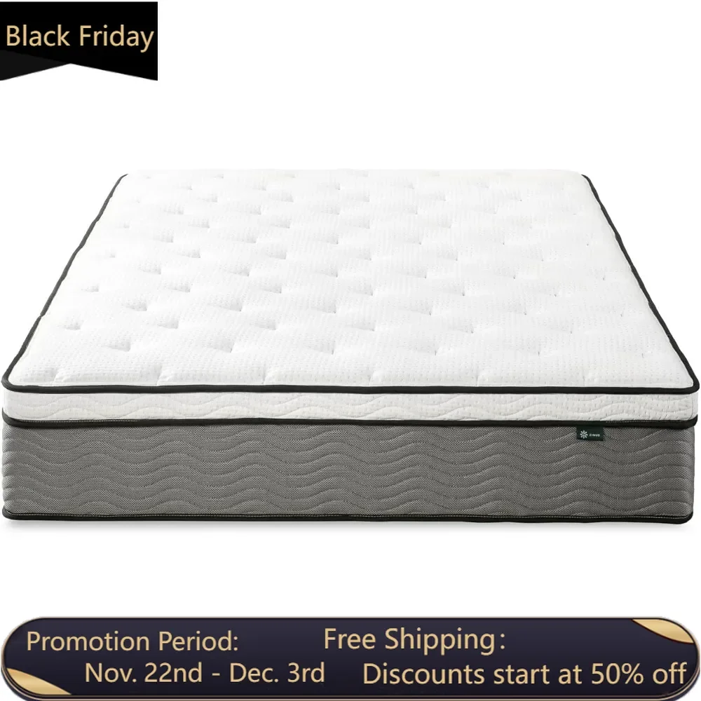 12 inch real support mixed mattress, extra large, no glass fiber, medium touch, sports isolation, certified safe foam and fabric