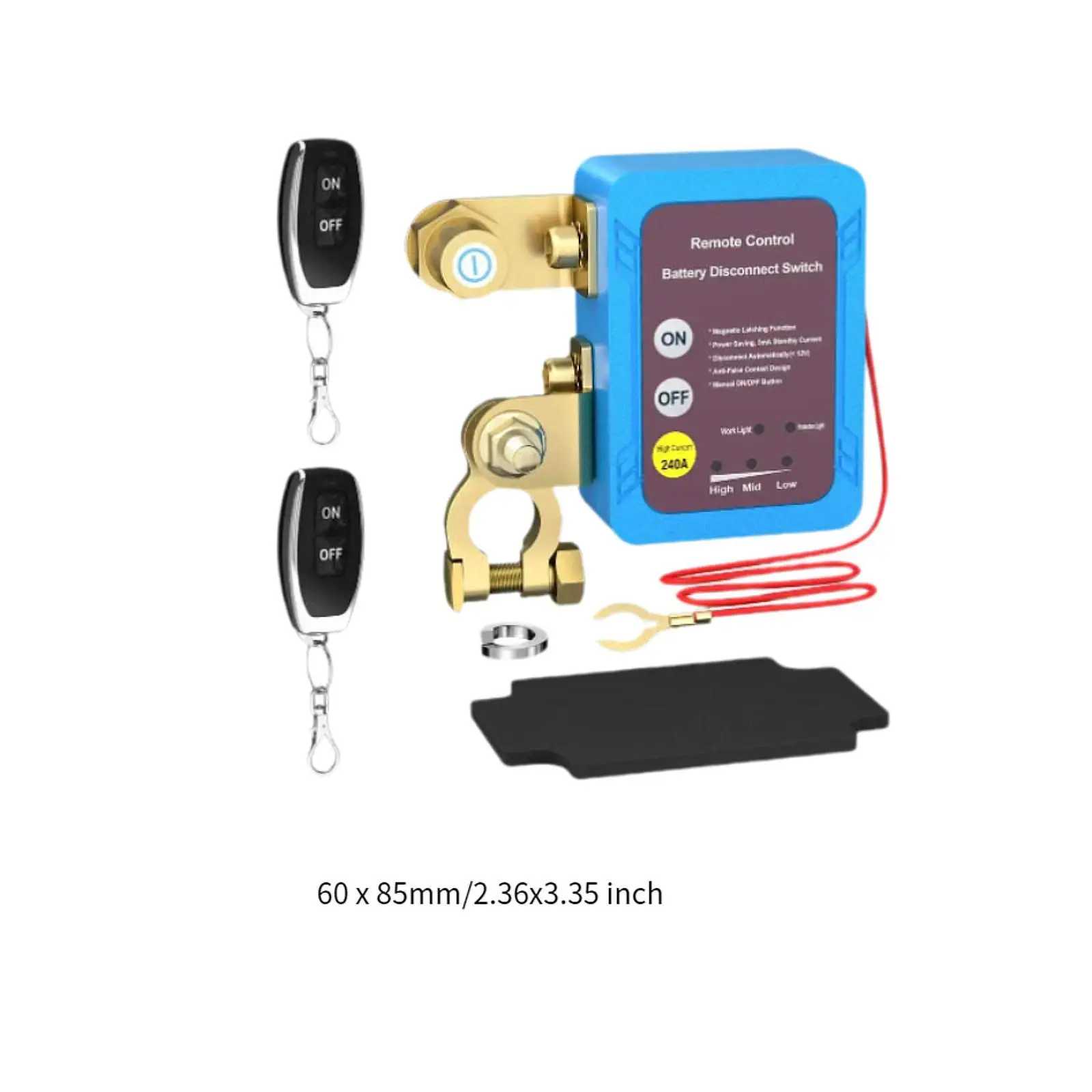 

Car Battery Disconnect Switch Car Kill Switch Assembly Relay Sturdy Stable Battery Negative Disconnect for RV Off Roader