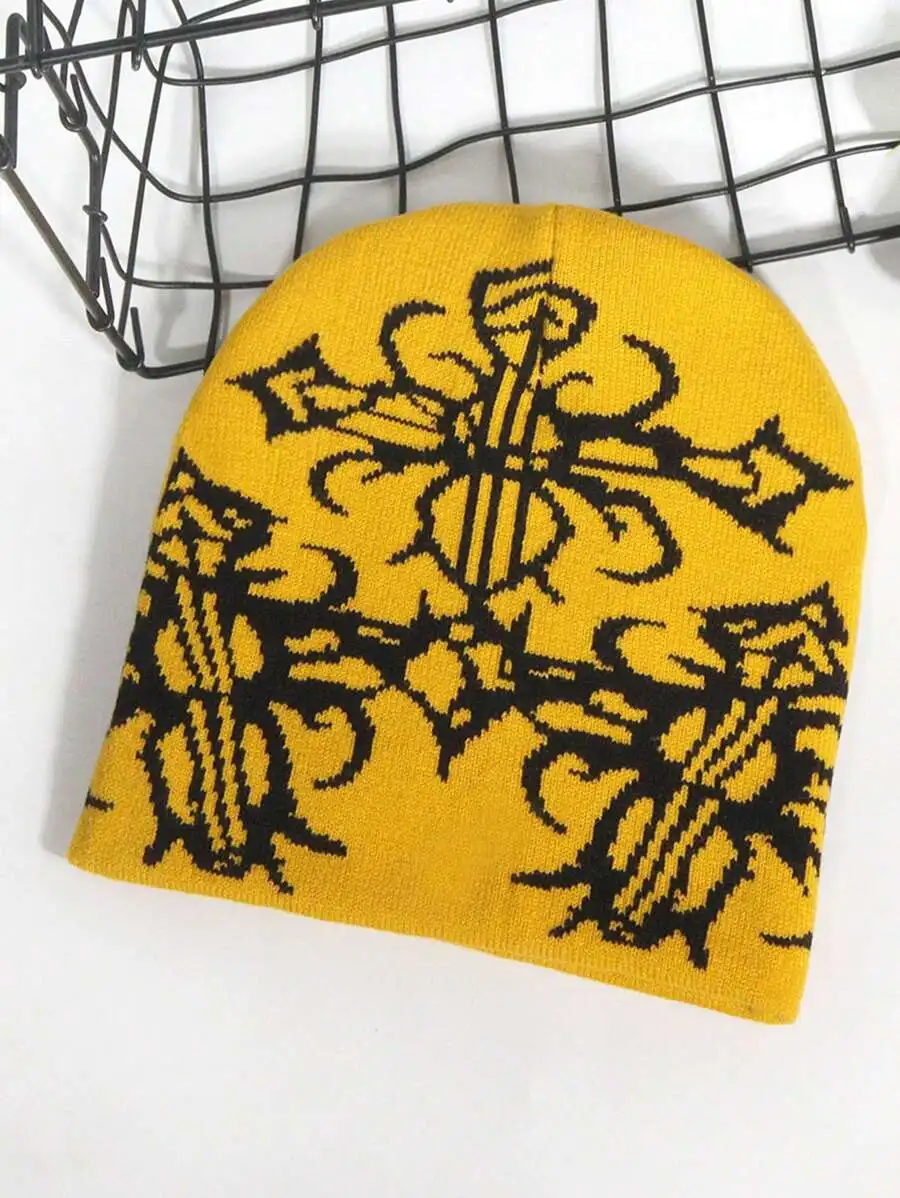Stylish Warm Jacquard Knitted Beanie Cap