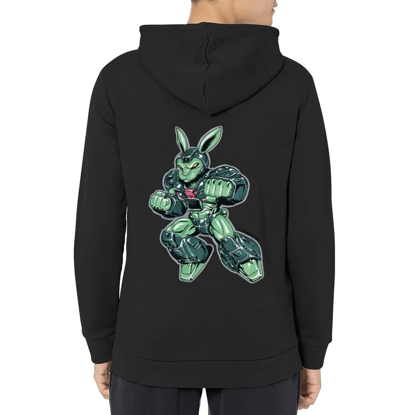 

Warrior Rabbit Hoodie korean autumn clothes men's winter sweater male clothes aesthetic clothing men's hoodies