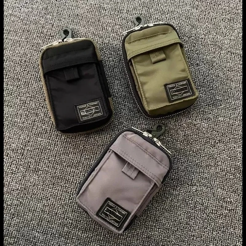 

Функциональный чехол для ключей в японском стиле, многофункциональный нейлоновый кошелек для монет, подвесной держатель для карт, портативный органайзер для ключей на молнии