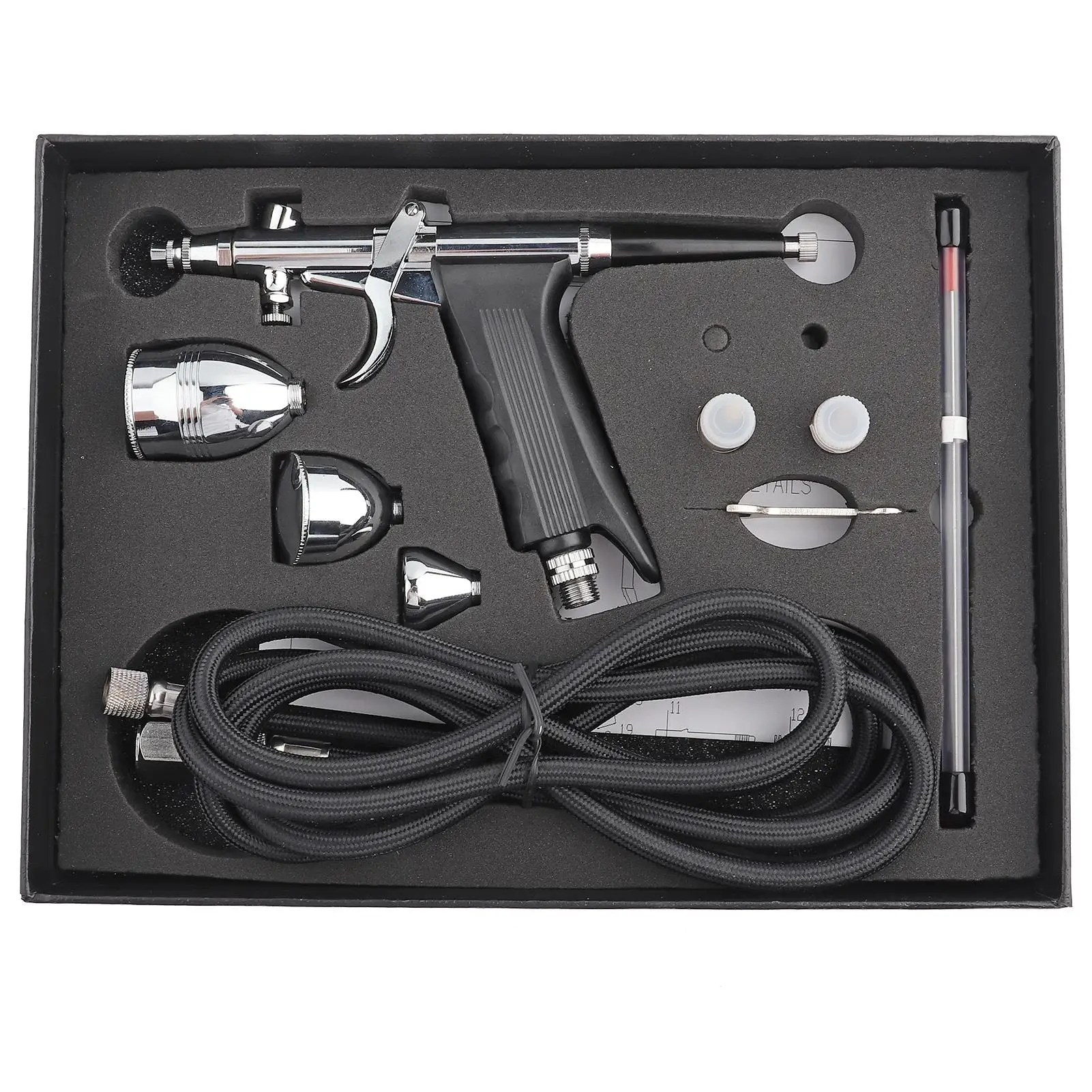 

Professional Pneumatic Airbrush Kit Gravity Feed Spray with 03 05 08mm Nozzles for model Leather and Car Painting