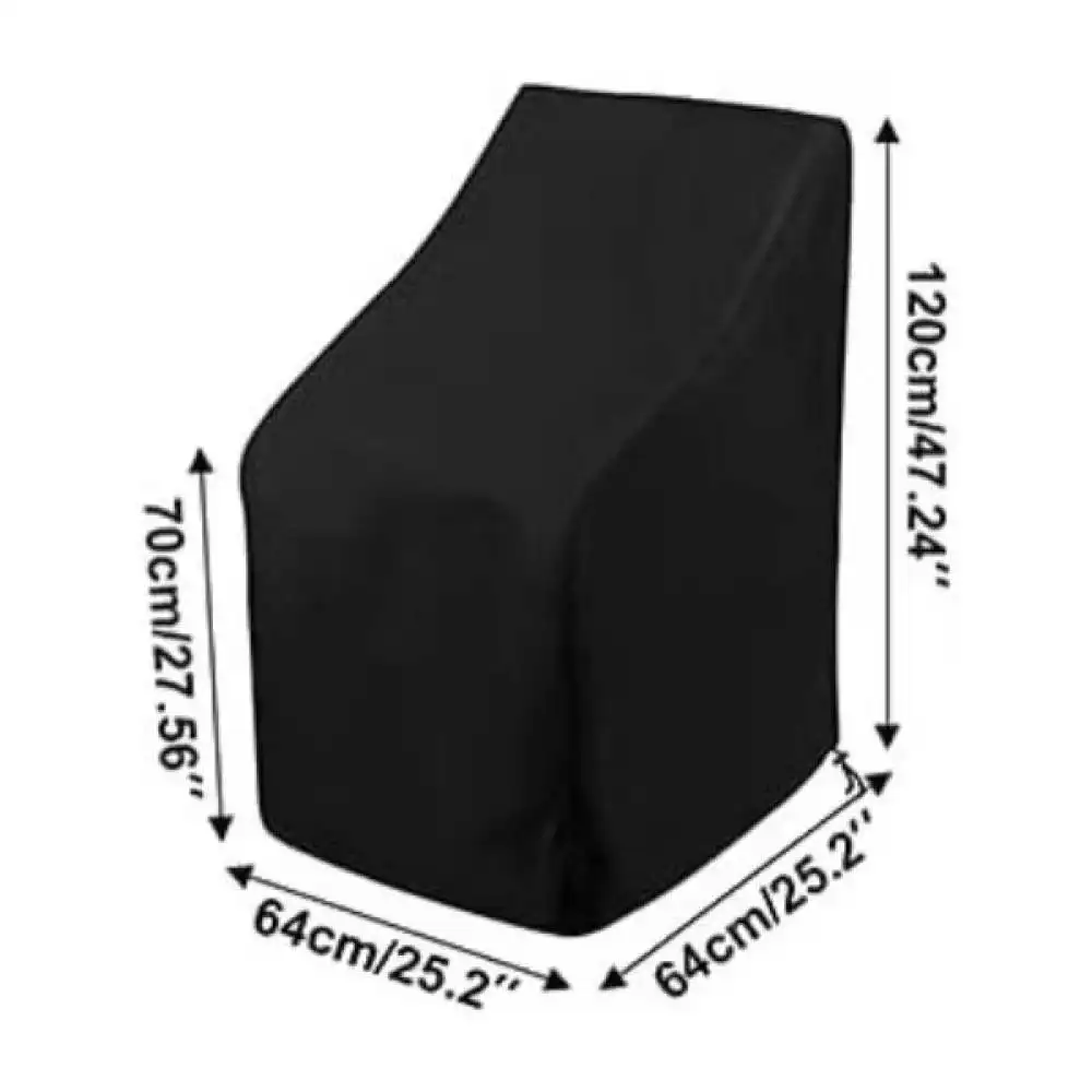 Waterproof Furniture Shield 210D Oxford Fabric Silver Coated Outdoor Patio Chair Dustproof Sun Protective Storage Cover