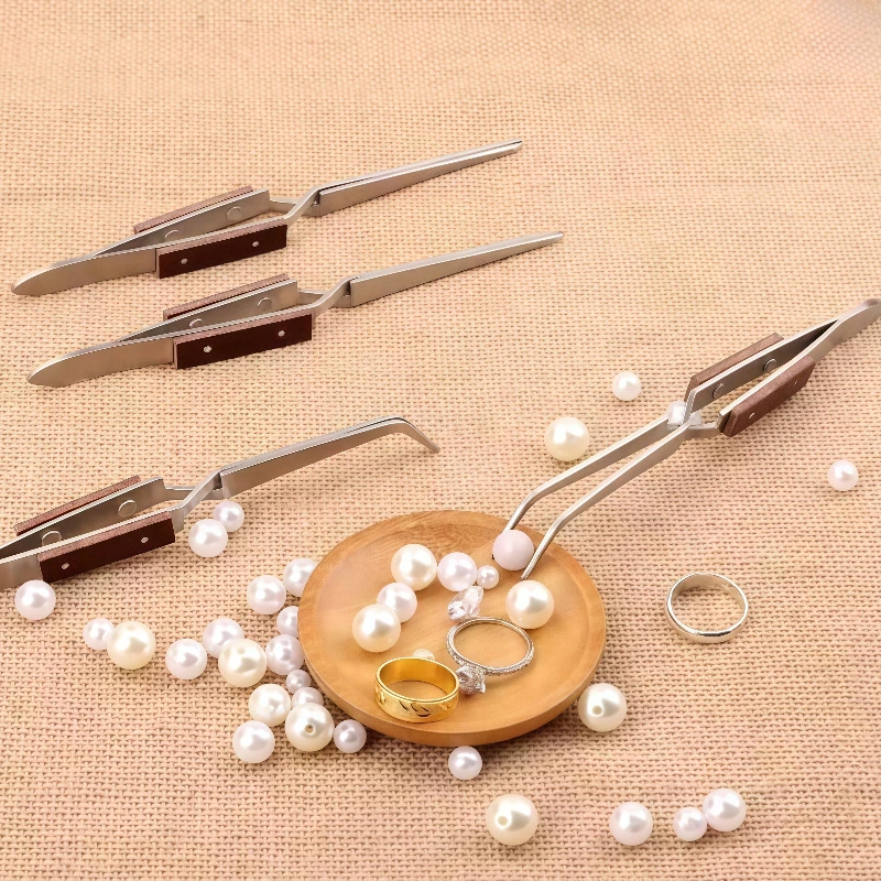 Jewelry Soldering Tweezers Straight Curved Tip Selflock Welding Tweezer Cross Locking Jewelry Making Tool Equipment for Jeweler